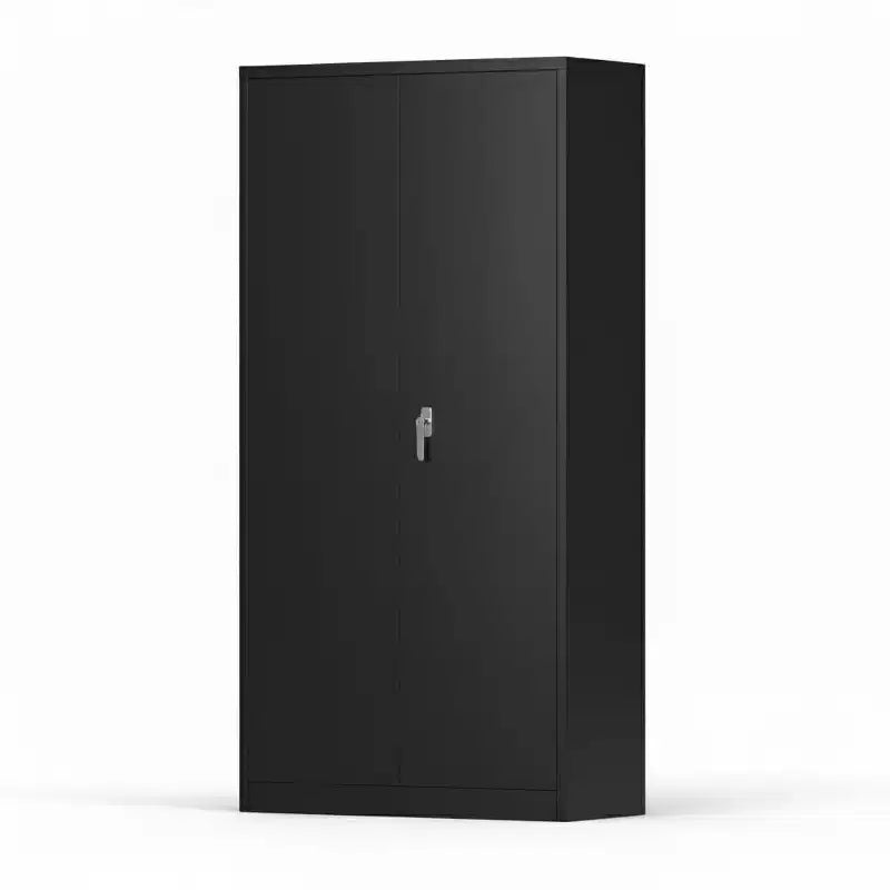 Heavy-Duty Storage Cabinet Industrial Steel Wardrobe Locker with Locking Doors, Adjustable Shelves, Hanging Rod Freestanding Closet for Garage