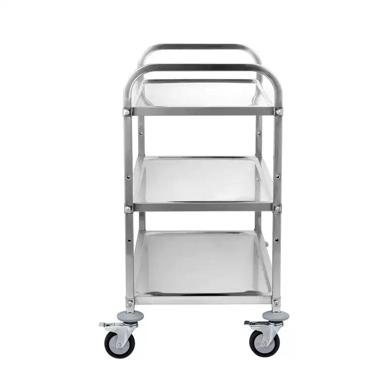 Kitchen Utility Cart, 3 Tiers, Wire Rolling Cart with 450lbs Capacity, Steel Service Cart on Wheels